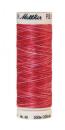 Spule Poly Sheen Multi Strawberry Blitz, bunt mit Rot, Hellrot und Rosa